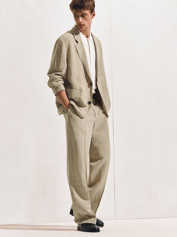 リネン ストレートレッグパンツ